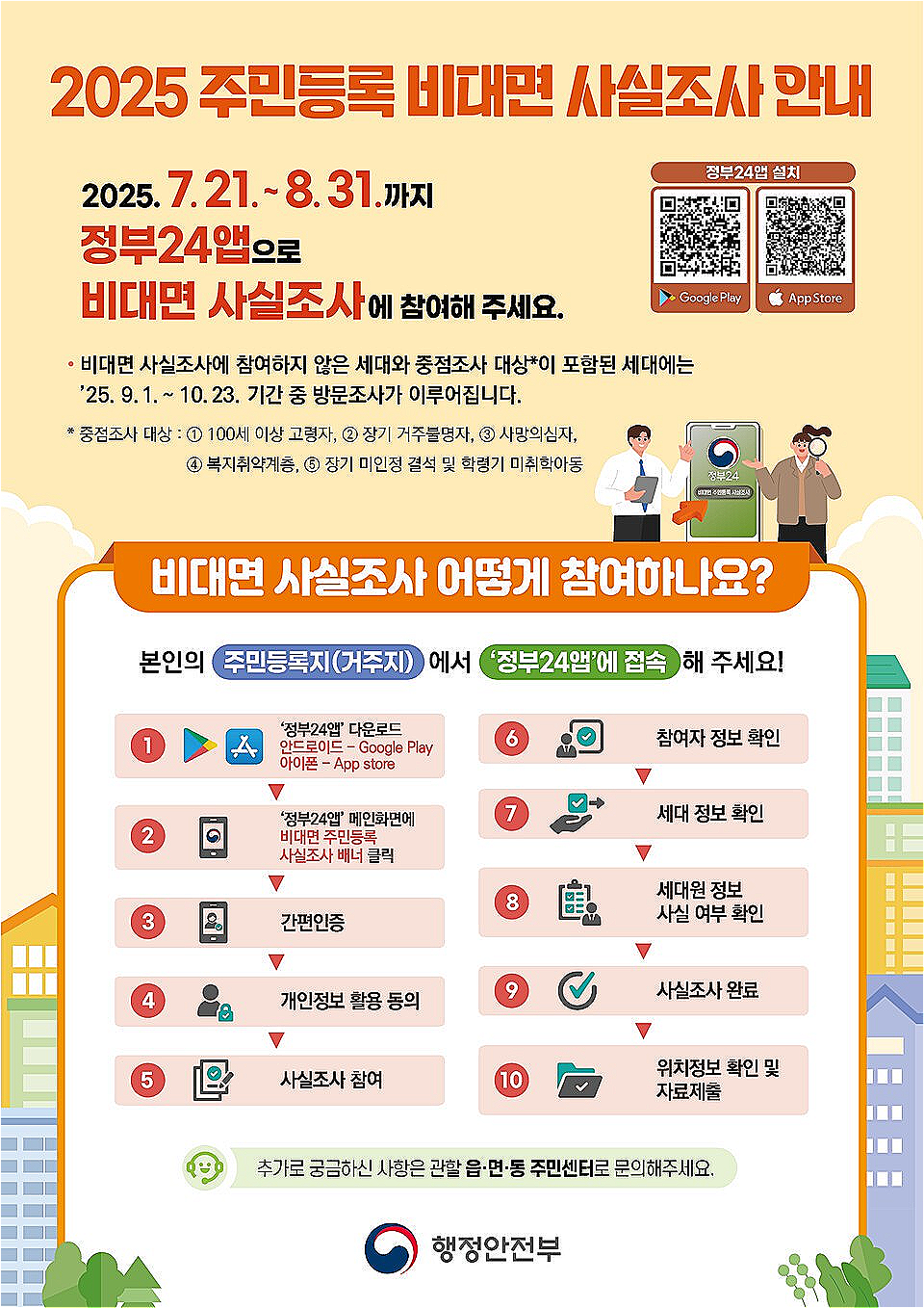 주민등록 사실조사 정부24앱으로 참여해요 < 세종시 < 지역소식 < 기사본문 - 충청메시지