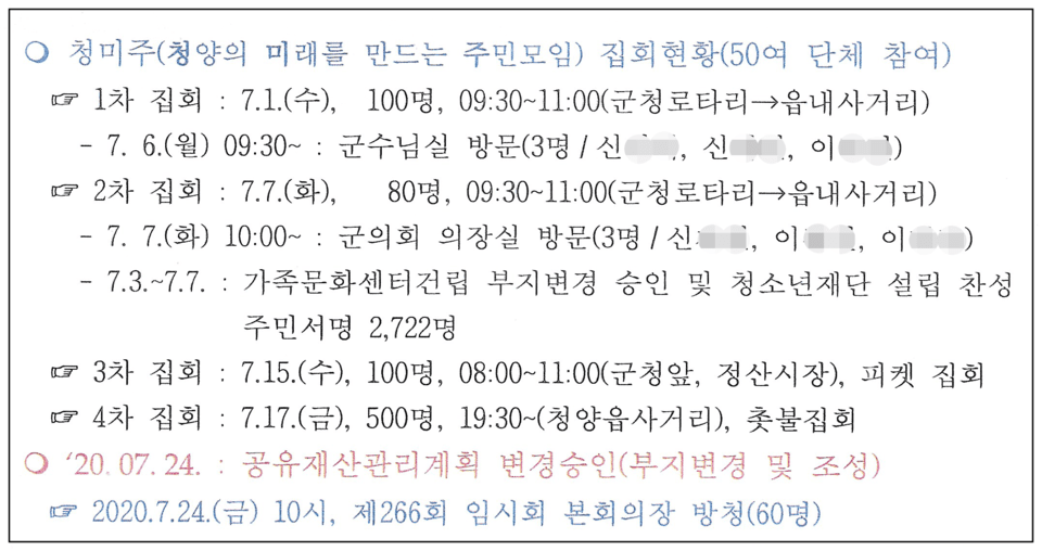 가족문화센터 건립 부지변경 관련 추진현황 자료(2021. 10.  )